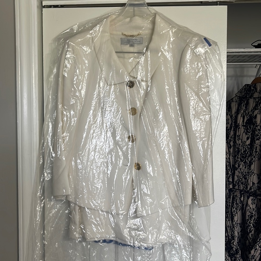 White Womens Suite with Jacket and Skirt